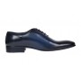 Pantofi barbati eleganti din piele naturala bleumarin - 024BL